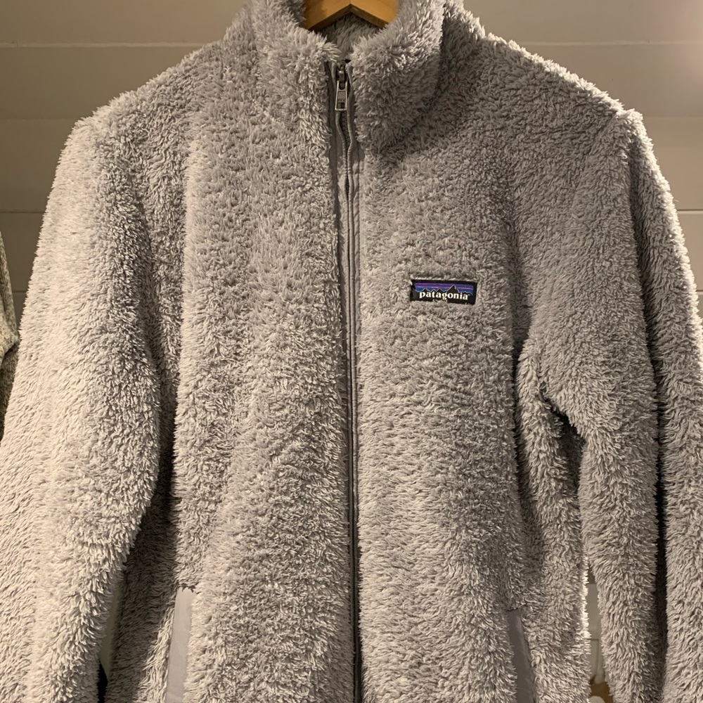 Patagonia Los Gatos Fleece Jacket Silver Gray Large Like New
